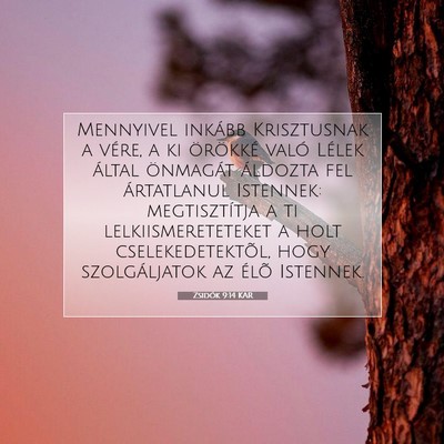 Zsidók 9:14 KAR Bibliai verskép
