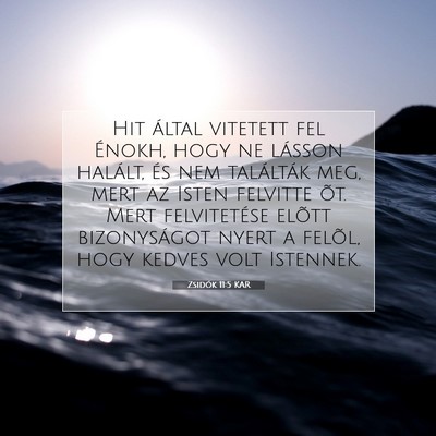 Zsidók 11:5 KAR Bibliai verskép