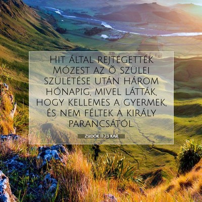 Zsidók 11:23 KAR Bibliai verskép