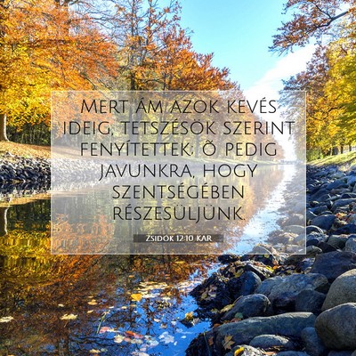 Zsidók 12:10 KAR Bibliai verskép