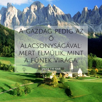 Jakab 1:10 Bibliai vers magyarázata