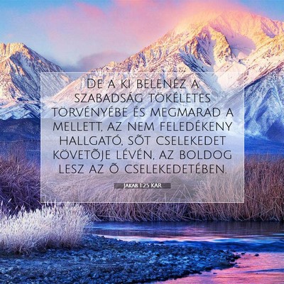 Jakab 1:25 Bibliai vers magyarázata