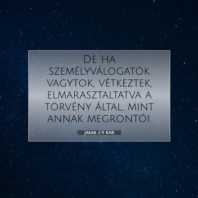 Jakab 2:9 Bibliai vers magyarázata