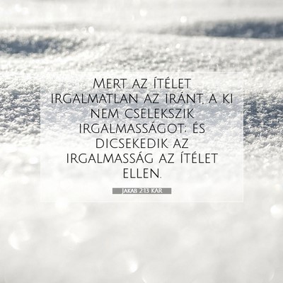 Jakab 2:13 Bibliai vers magyarázata