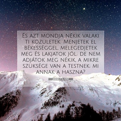 Jakab 2:16 Bibliai vers magyarázata