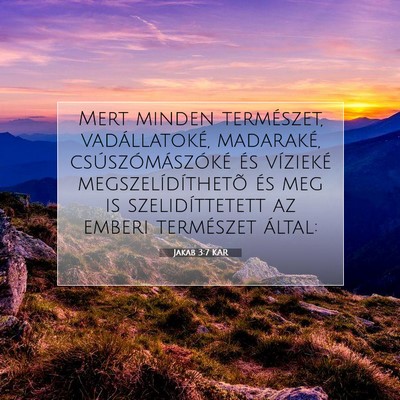 Jakab 3:7 KAR Bibliai verskép