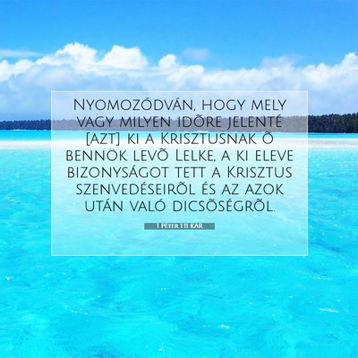 1 Péter 1:11 Bibliai vers magyarázata