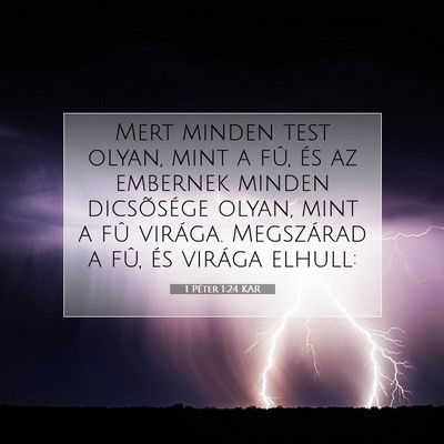 1 Péter 1:24 Bibliai vers magyarázata