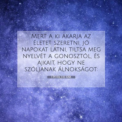 1 Péter 3:10 KAR Bibliai verskép
