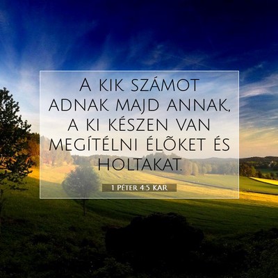 1 Péter 4:5 Bibliai vers magyarázata