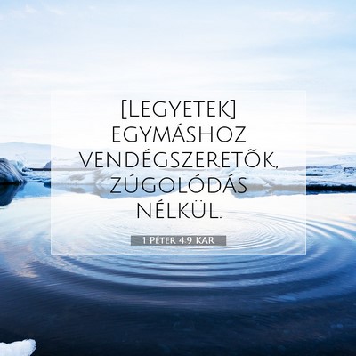 1 Péter 4:9 Bibliai vers magyarázata