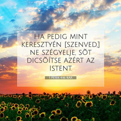 1 Péter 4:16 Bibliai vers magyarázata