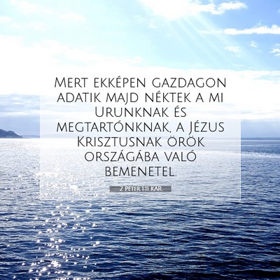 2 Péter 1:11 Bibliai vers magyarázata