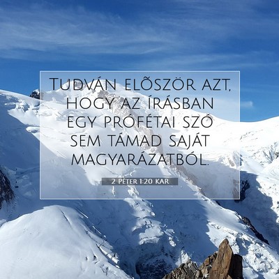 2 Péter 1:20 Bibliai vers magyarázata