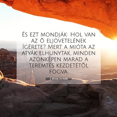2 Péter 3:4 Bibliai vers magyarázata
