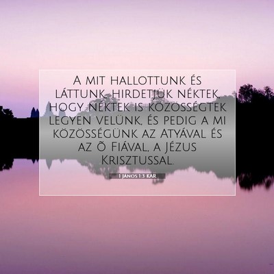 1 János 1:3 Bibliai vers magyarázata