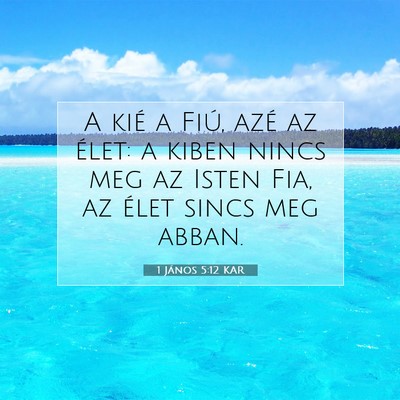 1 János 5:12 KAR Bibliai verskép