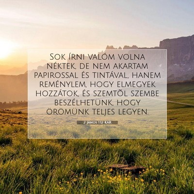 2 János 1:12 Bibliai vers magyarázata