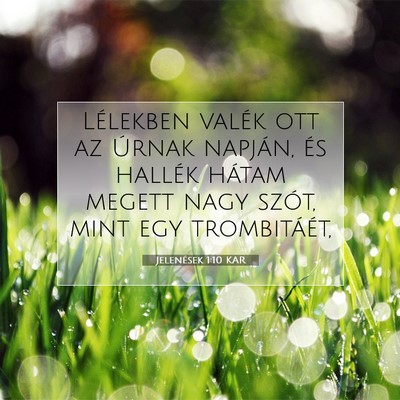 Jelenések 1:10 Bibliai vers magyarázata