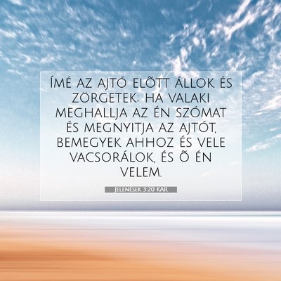 Jelenések 3:20 KAR Bibliai verskép