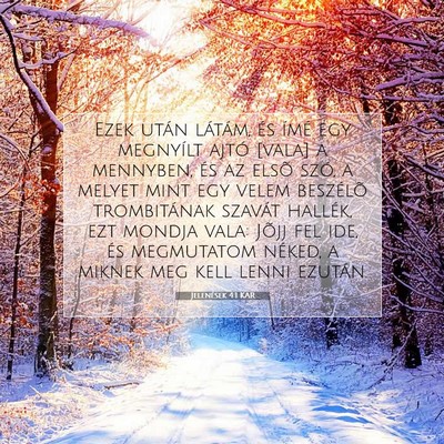 Jelenések 4:1 KAR Bibliai verskép