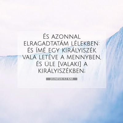 Jelenések 4:2 KAR Bibliai verskép