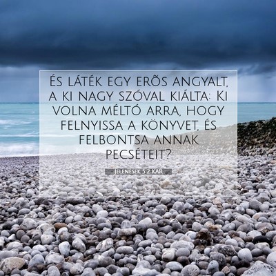 Jelenések 5:2 KAR Bibliai verskép