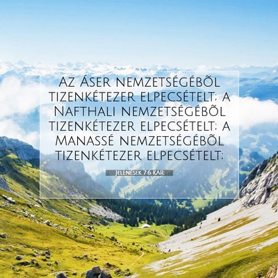 Jelenések 7:6 KAR Bibliai verskép