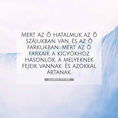 Jelenések 9:19 KAR Bibliai verskép