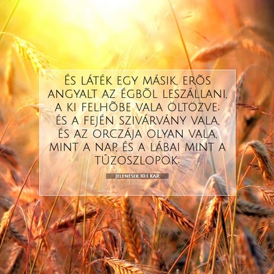Jelenések 10:1 KAR Bibliai verskép