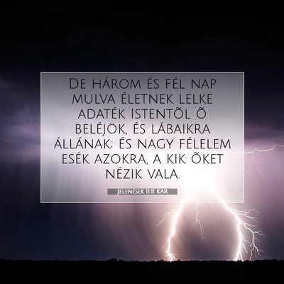 Jelenések 11:11 KAR Bibliai verskép