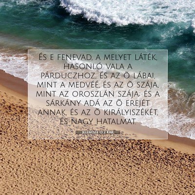 Jelenések 13:2 KAR Bibliai verskép