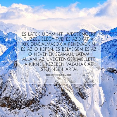 Jelenések 15:2 KAR Bibliai verskép