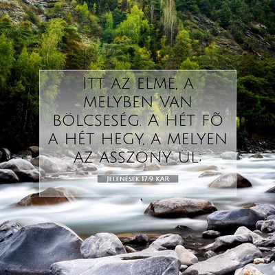 Jelenések 17:9 KAR Bibliai verskép