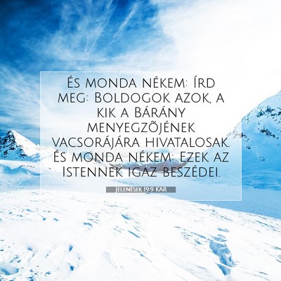 Jelenések 19:9 KAR Bibliai verskép