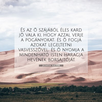 Jelenések 19:15 KAR Bibliai verskép