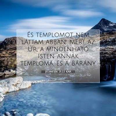 Jelenések 21:22 KAR Bibliai verskép